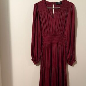 MINKPINK Burgundy Long Sleeve Dress